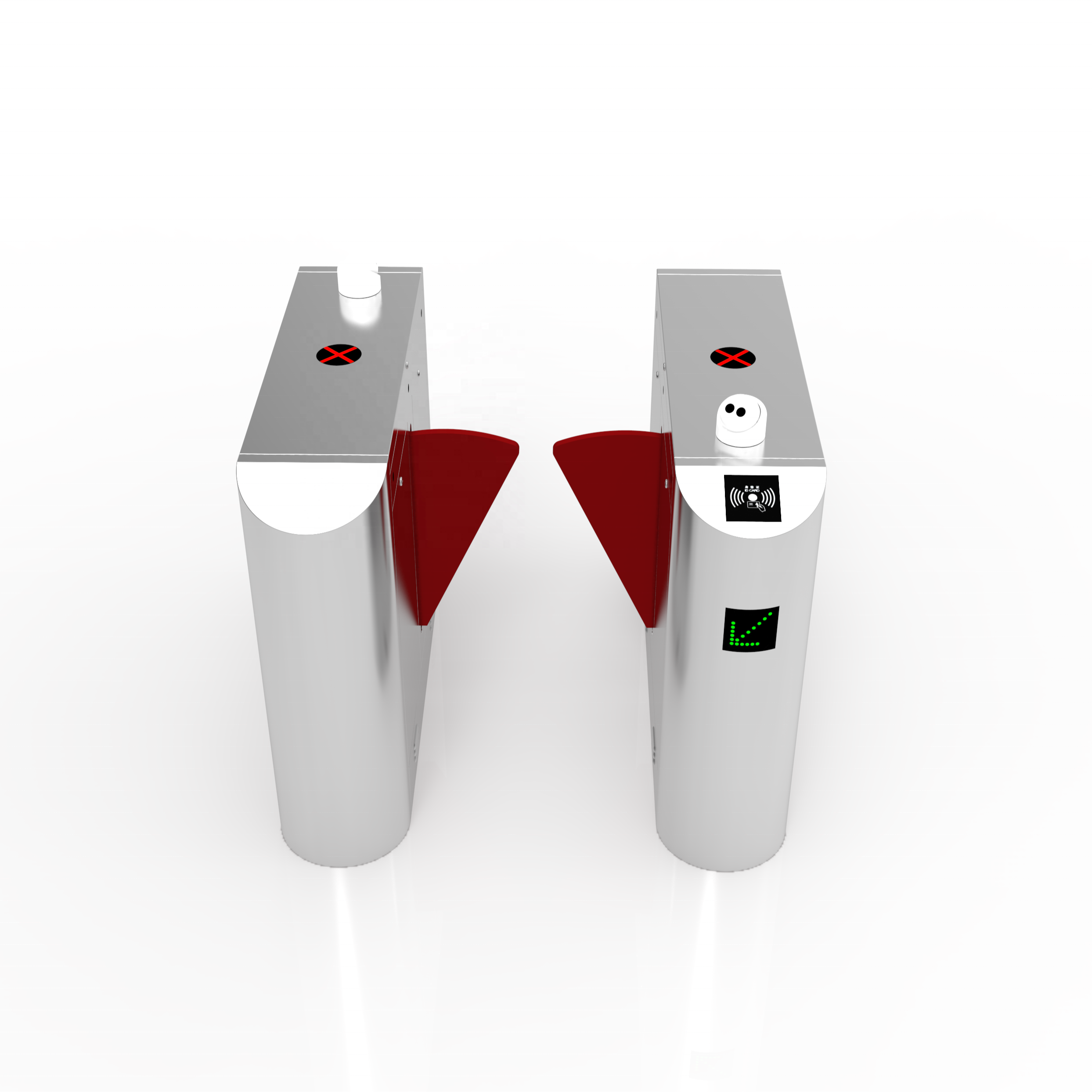 304ss Waterproof Design Rfic Swipe Card Flap Turnstile gate Access Control Automatic flap Barrier Gate For Gym And School