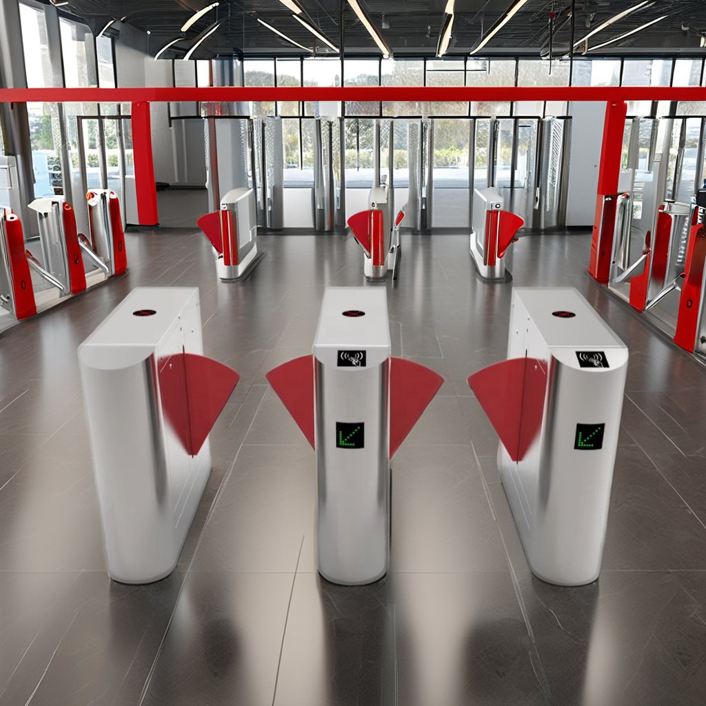 304ss Waterproof Design Rfic Swipe Card Flap Turnstile gate Access Control Automatic flap Barrier Gate For Gym And School