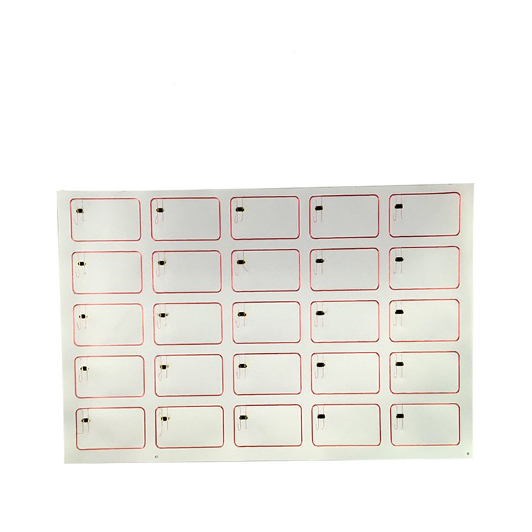 SUNLANRFID Wholesale HF 13.56mhz Classic 1k RFID inlay prelam A4 sheet