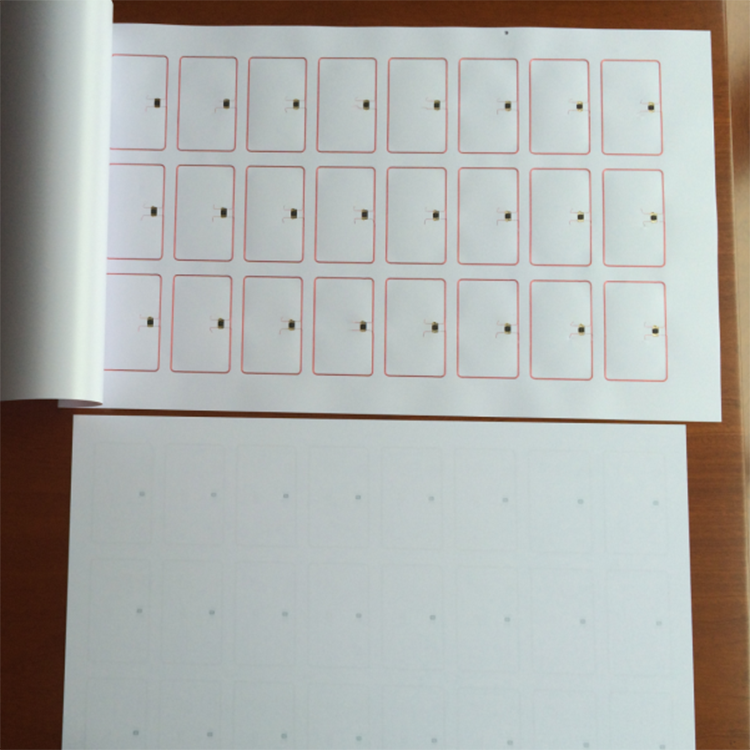 SUNLANRFID Wholesale HF 13.56mhz Classic 1k RFID inlay prelam A4 sheet