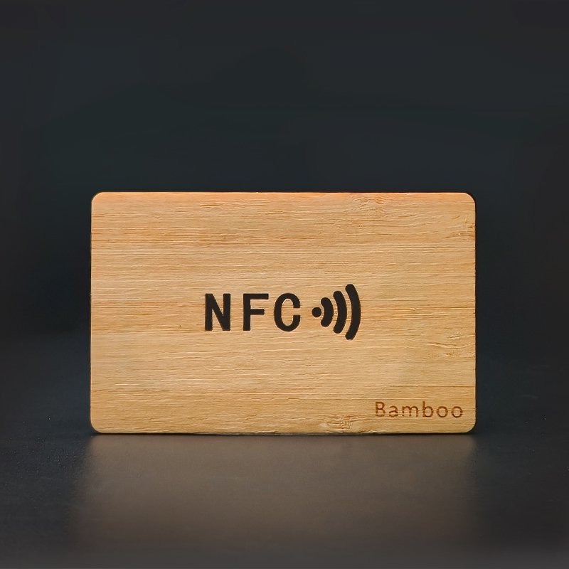 Eco-friendly material wood walnut cherry smart key card custom printing RFID NFC card laser printed logo for access control