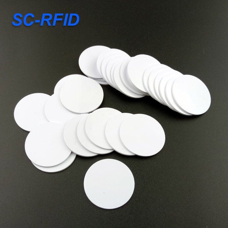 Sencan Active RFID Coin Card Coins with Chip 13.56mhz 215 NFC PVC Round Coin 25 mm PVC Tag Sticker Rewritable 504 Byte