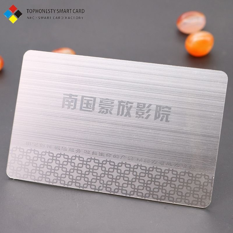High Quality Luxury Stainless Steel Mirror Metal Business Card Professional Custom Printed Laser Engraving NFC RFID