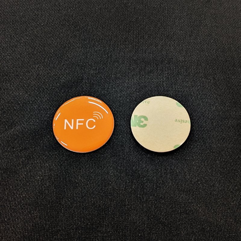 ISO14443A NFC Epoxy Tag 13.56Mhz RFID Sticker Anti Metal Coin RFID Card Round NFC Epoxy Label