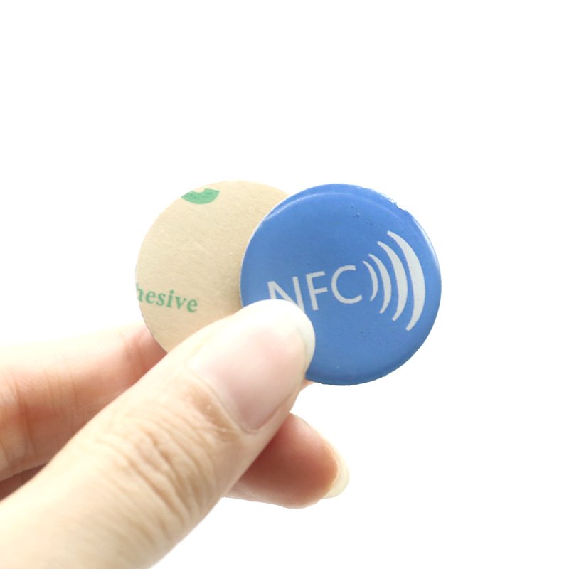 ISO14443A NFC Epoxy Tag 13.56Mhz RFID Sticker Anti Metal Coin RFID Card Round NFC Epoxy Label