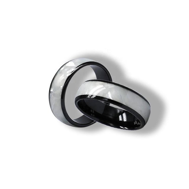 Custom Logo Nfc Ceramic Wearable 13.56mhz Rfid Smart Ring For Sharing Social Media Business Card