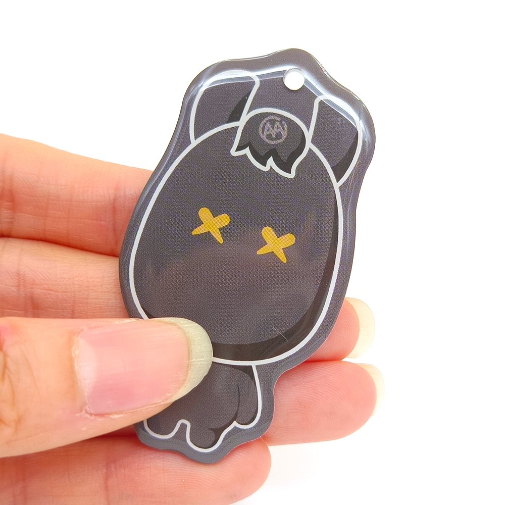 Customized shape 13.56MHZ HF NFC Key tag/card RFID epoxy keychain Custom shape tag pvc keyring for Access control