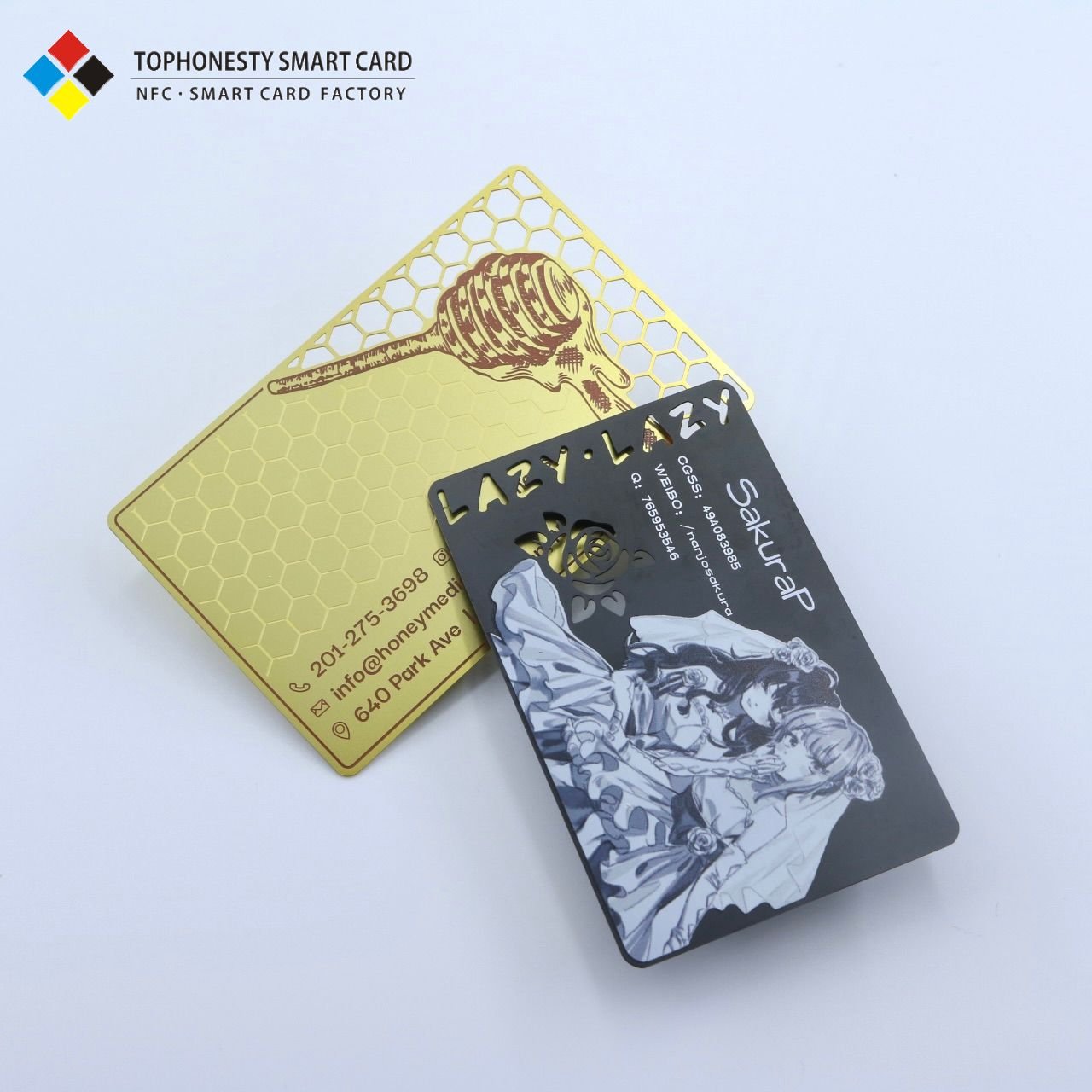 304 Stainless Waterproof NFC RFID Steel Business Cards