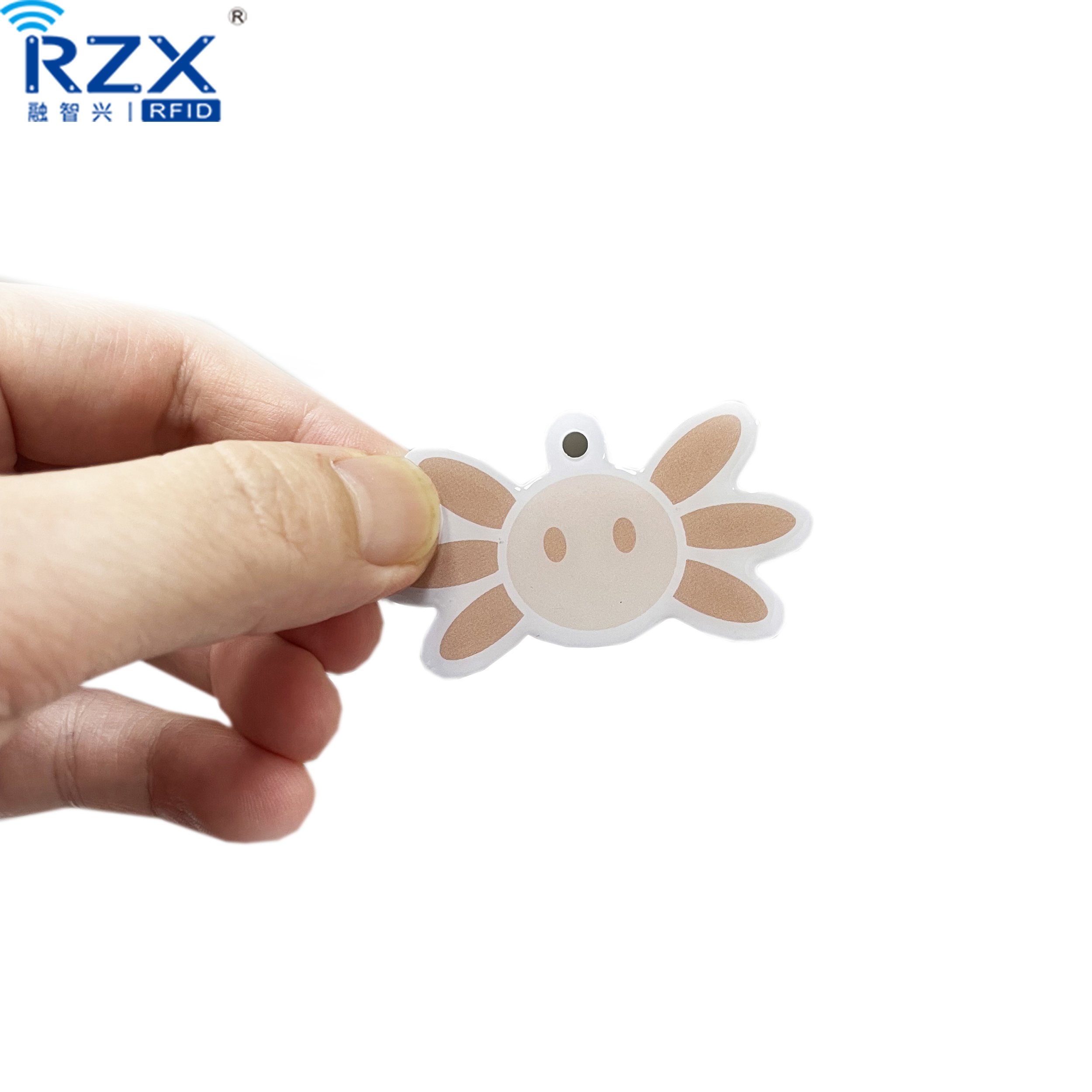 Convenience Waterproof Epoxy Card FM11RF08 IC Key Chain for Smart Access Control