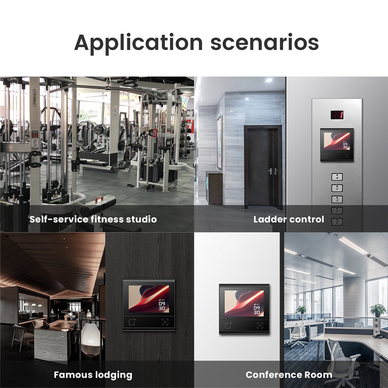 COOLCODE DX-DW200-Access Control-Ethernet(DX platform) NFC RFID IC 13.56 Access Control Card Reader Touch Screen MQTT