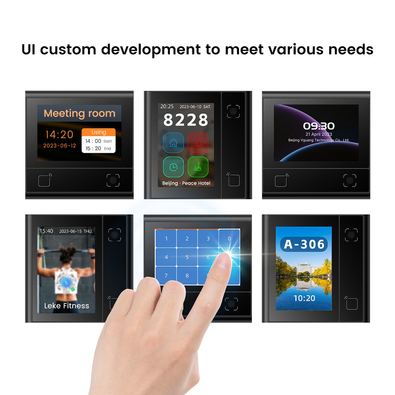 COOLCODE DX-DW200-Access Control-Ethernet(DX platform) NFC RFID IC 13.56 Access Control Card Reader Touch Screen MQTT