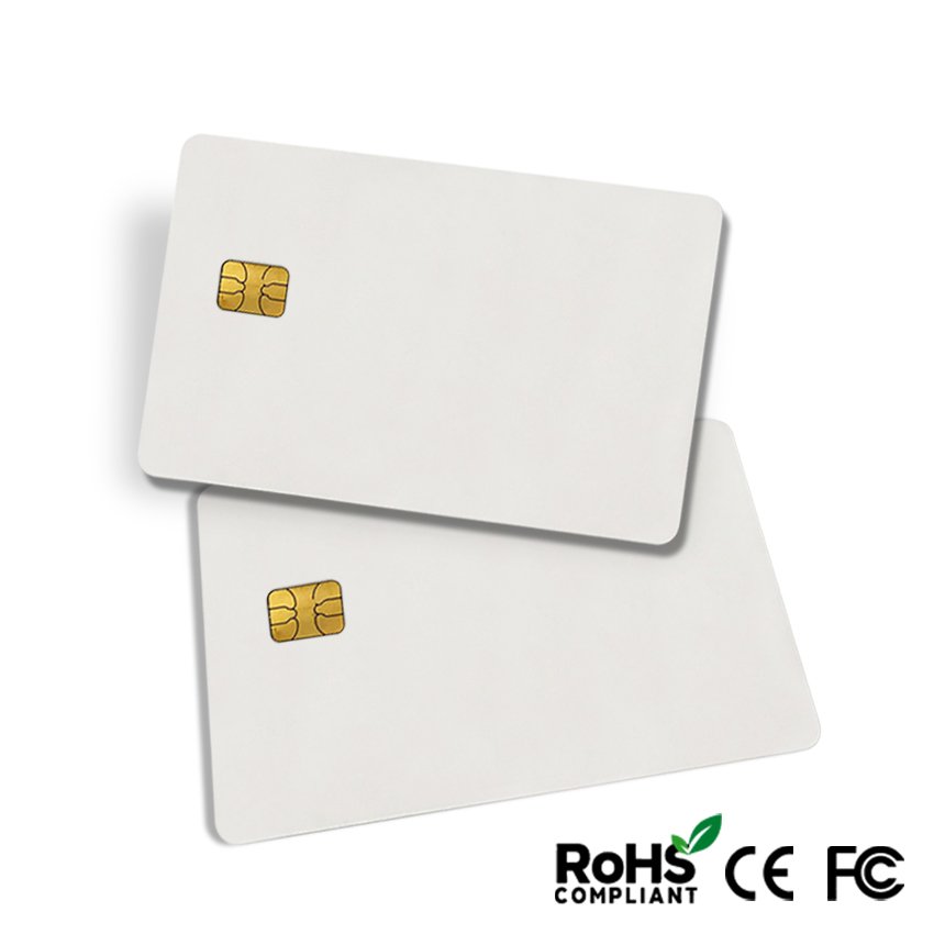 Java J2A040 ISO7816 Contact Card JCOP 21 36K with white glossy CPU card.