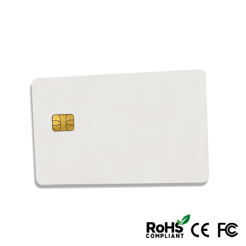 Java J2A040 ISO7816 Contact Card JCOP 21 36K with white glossy CPU card.