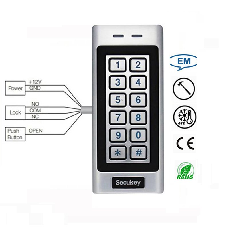 Outdoor one relay waterproof keypad for access control