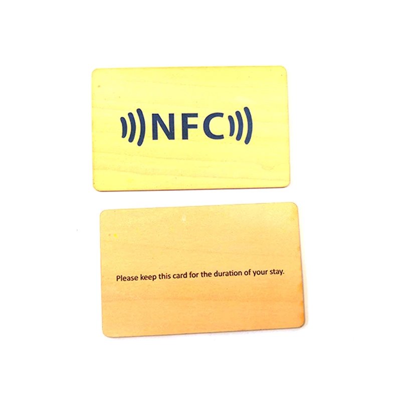 Programmable bamboo wood nfc business cards custom rfid wooden card rfid Chip Laser Engraved Nfc Wood Access Control Card