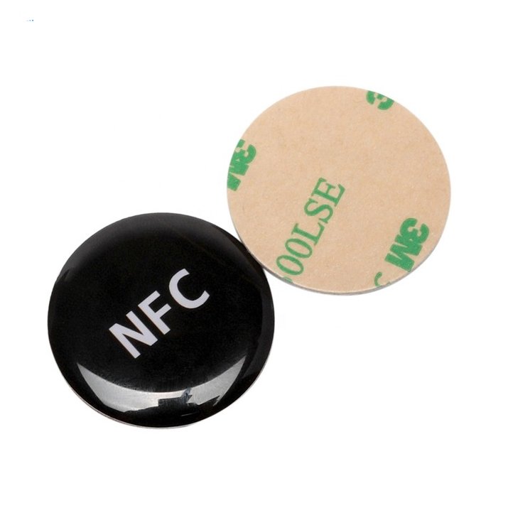 Top sale 512bit ABS waterproof NFC Keyfobs RFID Keychain coin tag 13.56MHz UID Changeable Token Tag NFC Key Fob Epoxy Tag