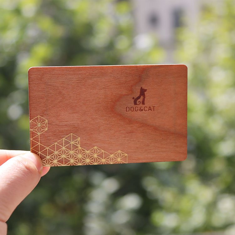 13.56MHz Customized Engraving Wooden Cards Laser Logo Wood Cards