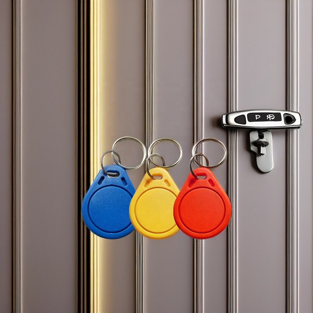 Dual frequency access card RFID Key Chain with PVC Material 13.56MHz Frequency for Door Lock Access and Key Tagging