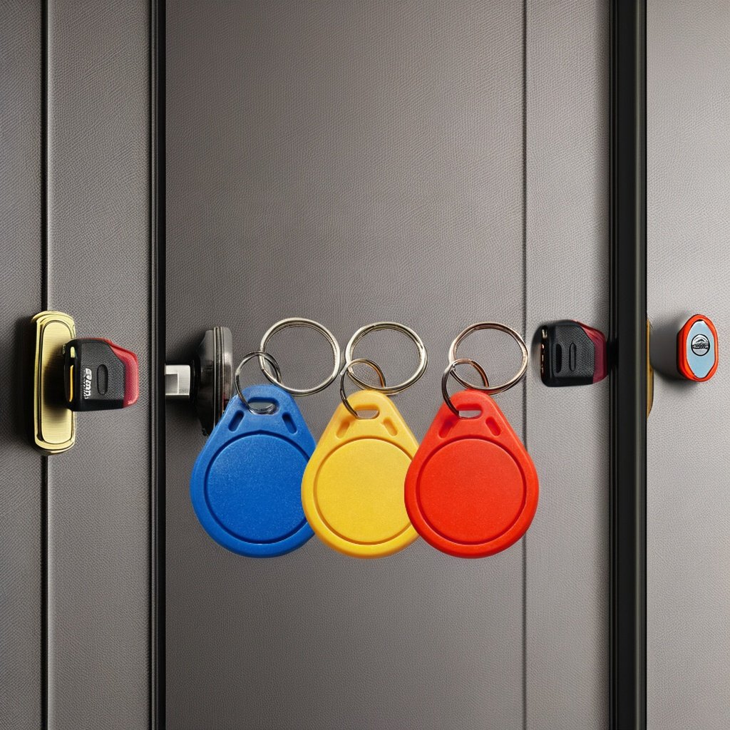 Dual frequency access card RFID Key Chain with PVC Material 13.56MHz Frequency for Door Lock Access and Key Tagging