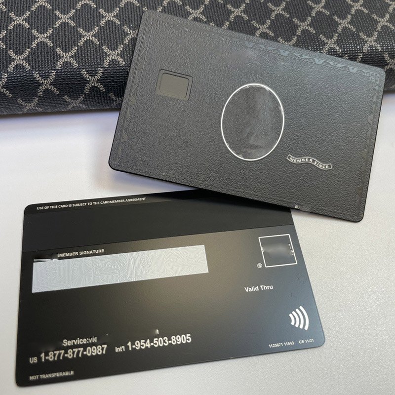 High End Wholesale OEM Black Metal Credit Card