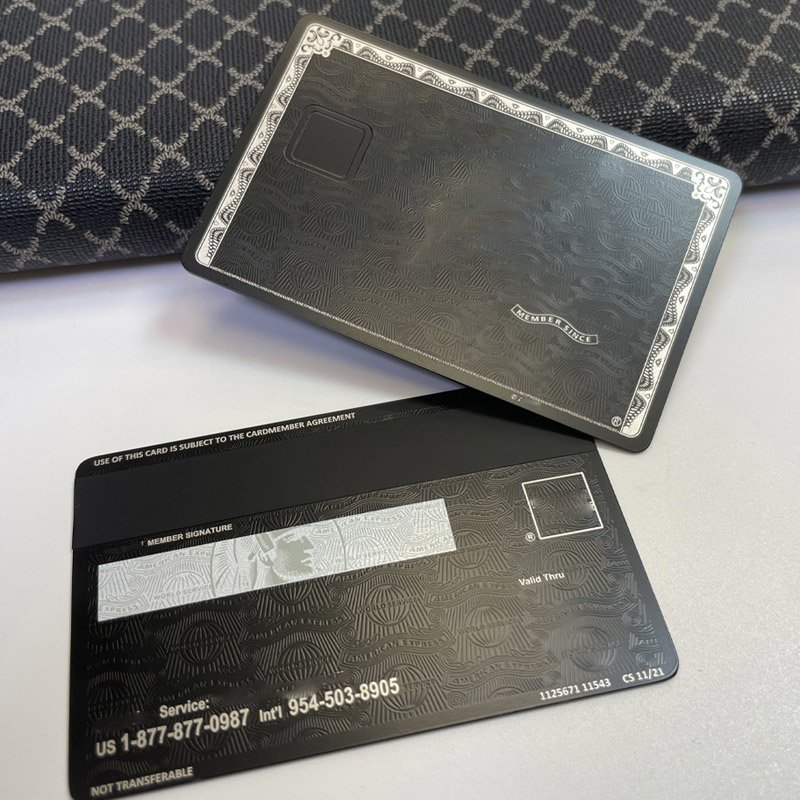 High End Wholesale OEM Black Metal Credit Card