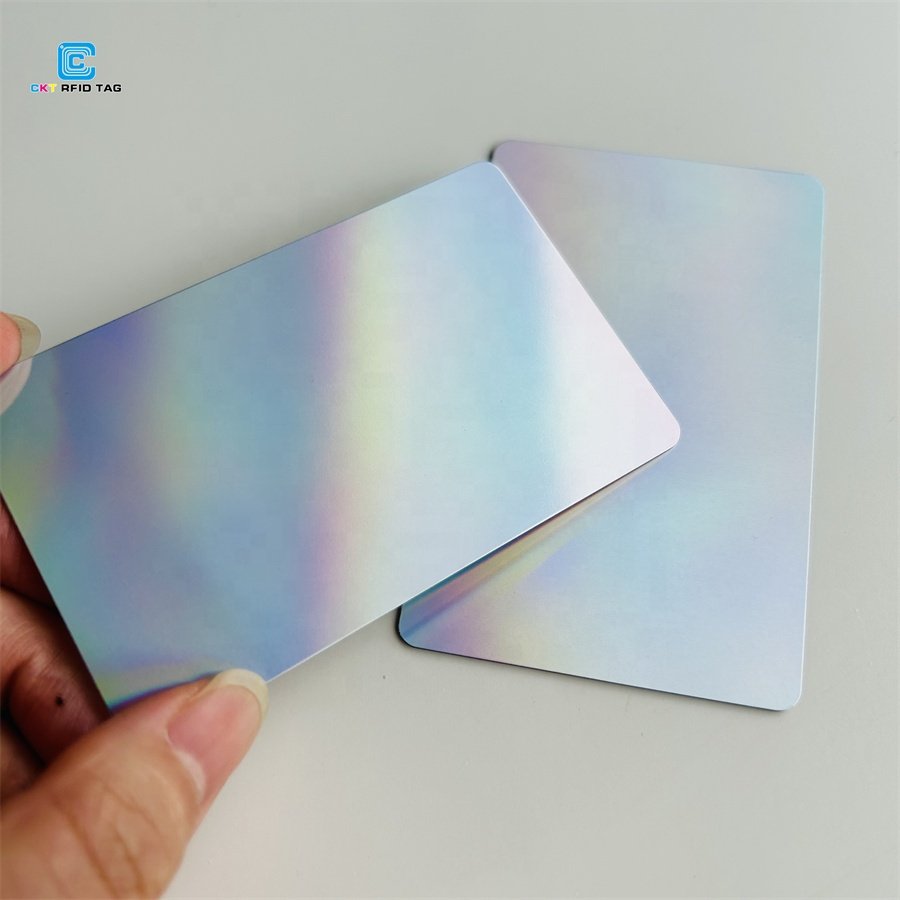 Customized Rainbow Foil NFC Plastic PVC Business Cards NFC enabled Digital Business Cards