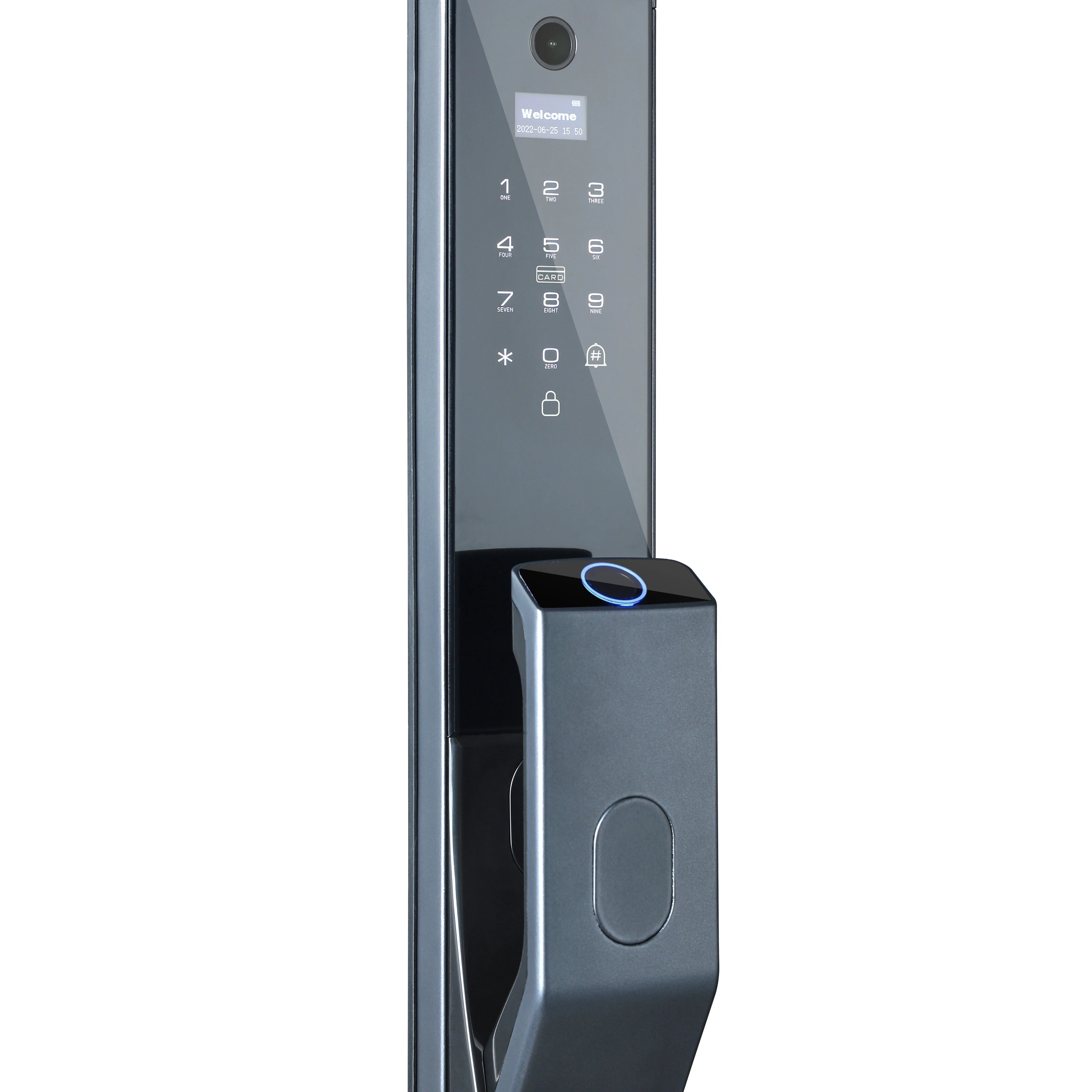 Built-in Doorbell Digital Lock China NFC Smart Lock Aluminum Door Fingerprint Access Tuya App Control Password Data Storage Sale