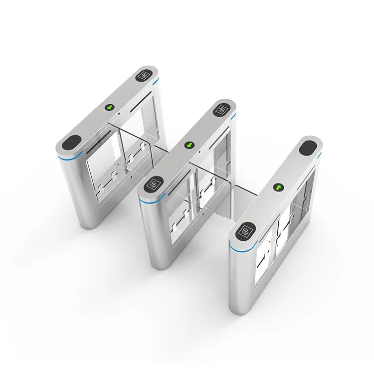 Fitness Center GYM Swing barrier swipe RFID card Face recognition Fingerprint access Brushless Motor Swing Turnstile Gate