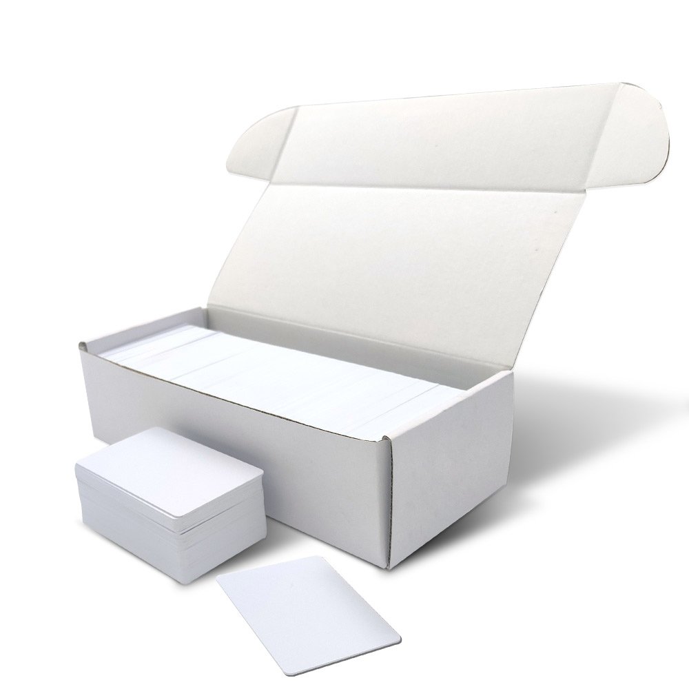 Card Factory Supply 13.56MHz RFID Card CR80 Size 85.5*54*0.9mm MIFARE DESFire EV3 8K White Blank Smart Plastic PVC Cards