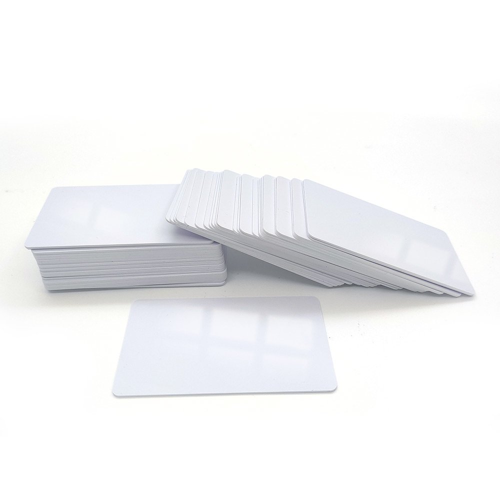 Card Factory Supply 13.56MHz RFID Card CR80 Size 85.5*54*0.9mm MIFARE DESFire EV3 8K White Blank Smart Plastic PVC Cards
