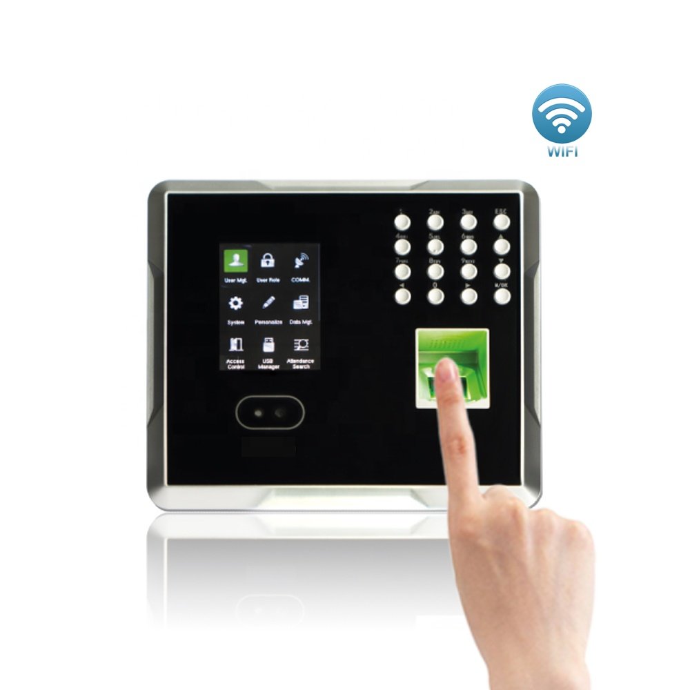 Face/Fingerprint/RFID Card Biometric Time Attendance System and Access Control Terminal with TCP/IP and RS232/485/USB port