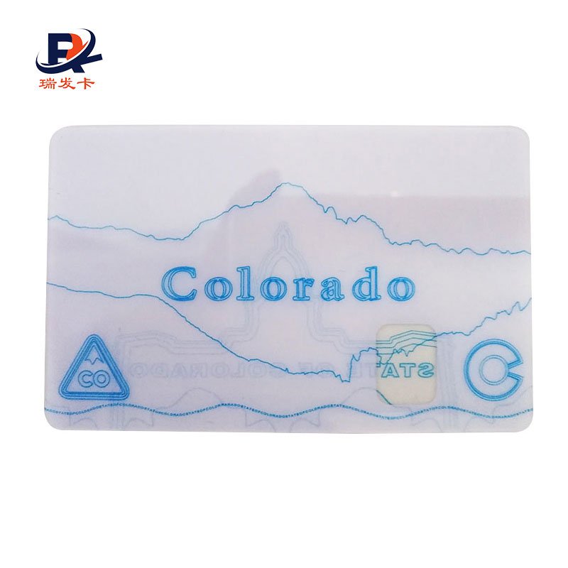 Customized Transparent PVC ID card with Window CR80 Card size