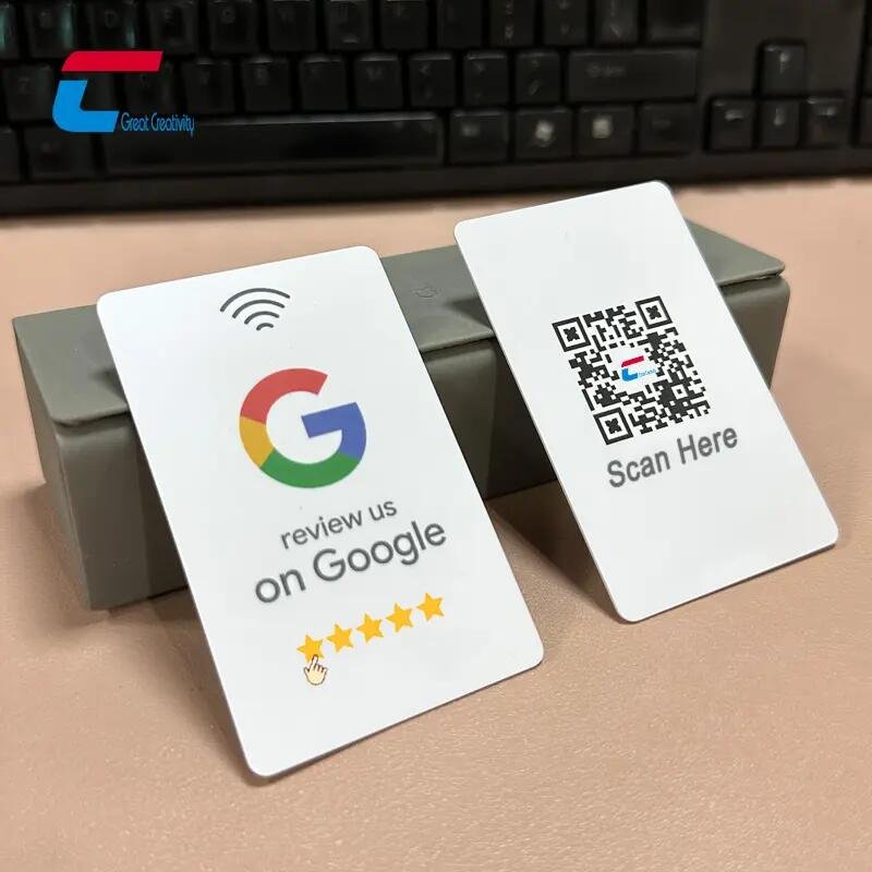 Free Sample Review Us on NFC Card Custom Printing QR Code NFC Google Review Card