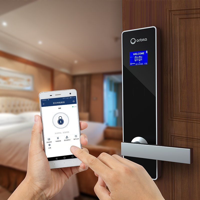 Orbita Cerraduras de Con Tarjeta Touchless Keyless Rfid Access Control Key Card Hotel Door Lock With Management Software System