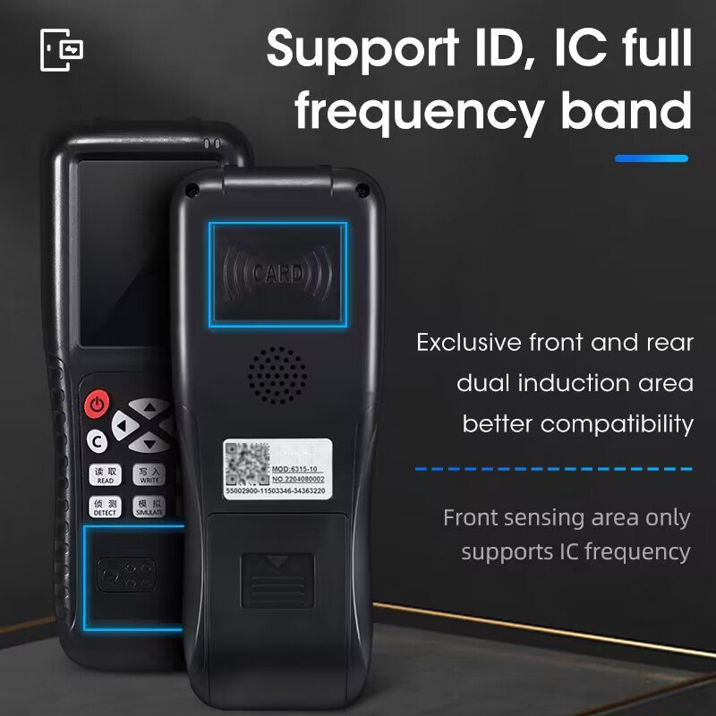 Replicator Smart 13.56MHZ Reader Writer Programmer Handheld 125KHZ Rfid Duplicator Copier Access Control Card Cloner