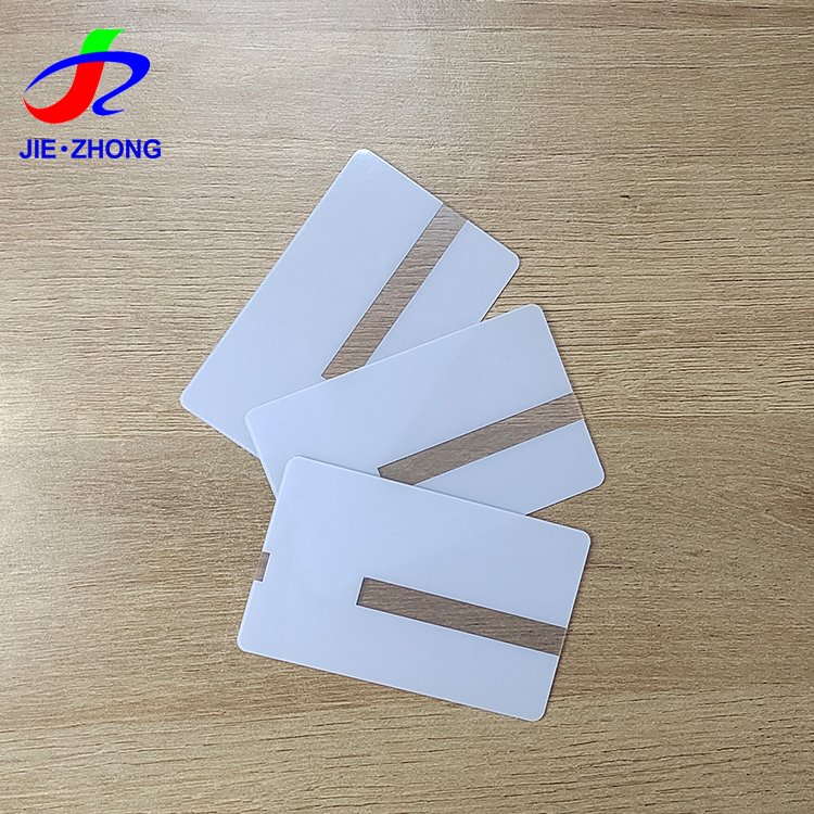Professional Custom CR80 White Blank PVC Plastic ID Card With Transparent Window