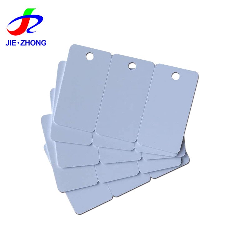Professional Custom CR80 White Blank PVC Plastic ID Card With Transparent Window