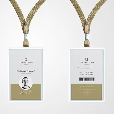 high quality factory price RFID NFC Pvc Hanging ID Card student doctor employee Card for access control