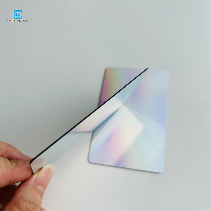CKT Prism Digital Business Card RFID Plastic PVC Card NFC Laser Card