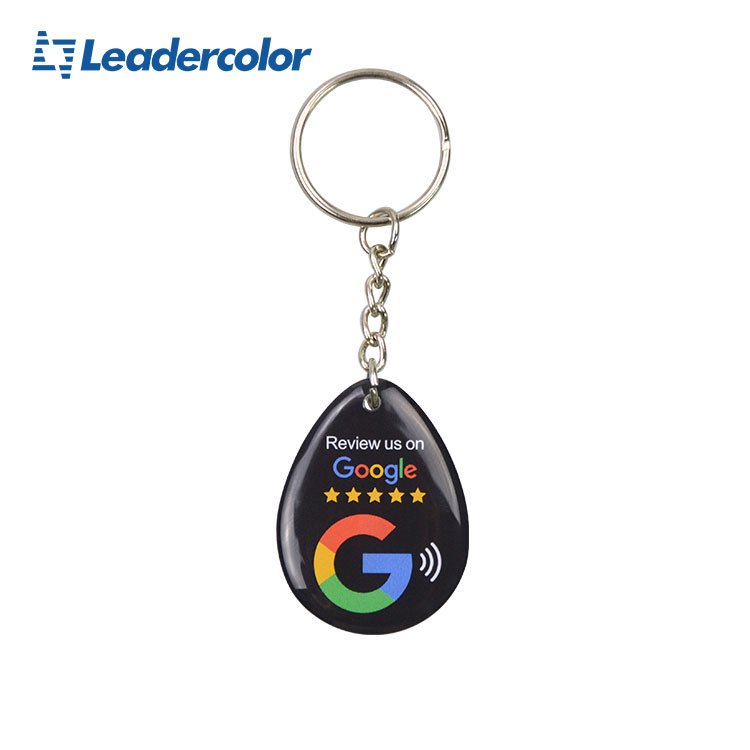Factory Price 13.56mhz Waterproof Epoxy Google Review NFC Card RFID Tag For Your Business