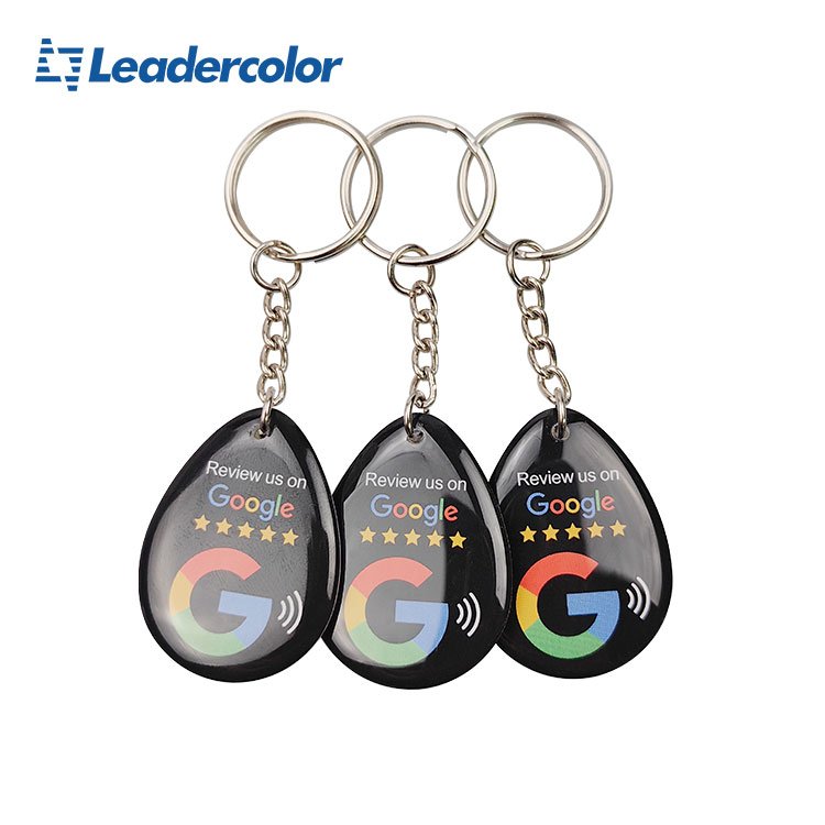 Factory Price 13.56mhz Waterproof Epoxy Google Review NFC Card RFID Tag For Your Business