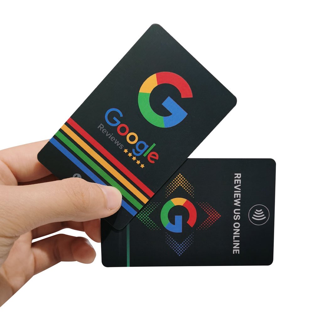 Custom Logo QR Code 13.56mhz Plastic Scan NFC Google Review Business Card