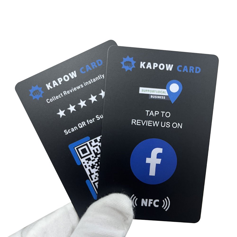 Custom Logo QR Code 13.56mhz Plastic Scan NFC Google Review Business Card