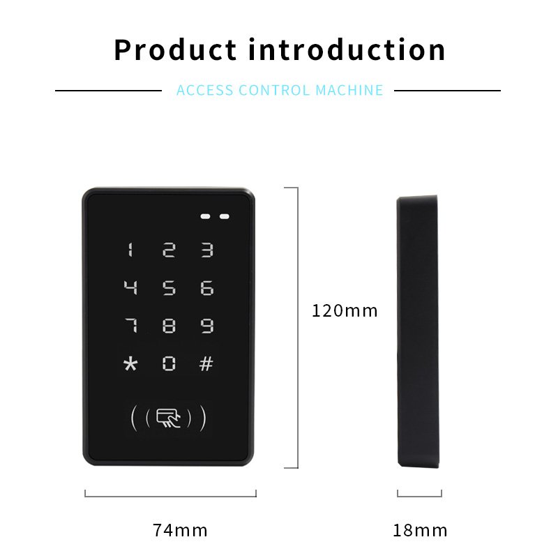 IP68 Waterproof Touch Keypad Smart Access Control Reader 125Khz EM RFID Door Access Controller Standalone Access Control