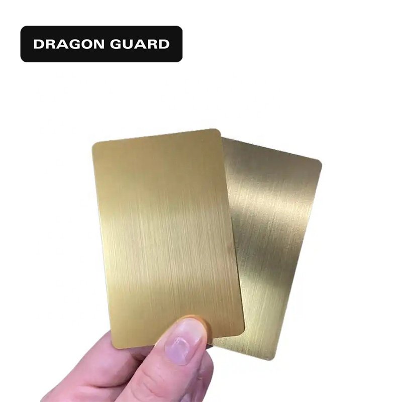 DRAGON GUARD High-end custom Nfc Metal Cards Business Card With Qr Code Nfc 4K Gold Nfc RFID Metal Business Card