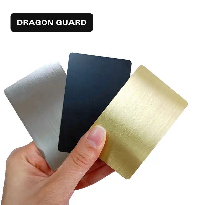 DRAGON GUARD High-end custom Nfc Metal Cards Business Card With Qr Code Nfc 4K Gold Nfc RFID Metal Business Card