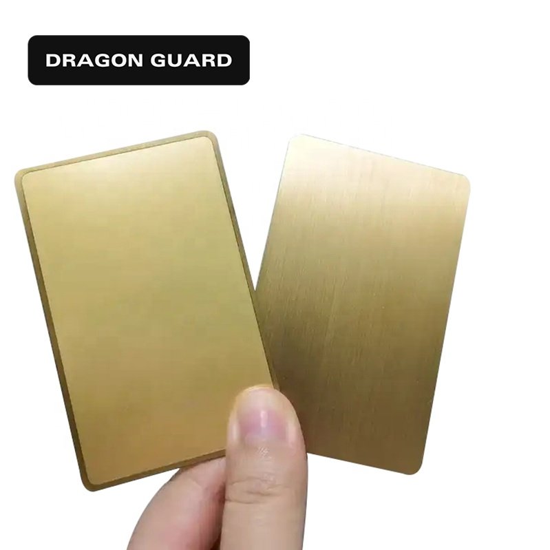 DRAGON GUARD High-end custom Nfc Metal Cards Business Card With Qr Code Nfc 4K Gold Nfc RFID Metal Business Card