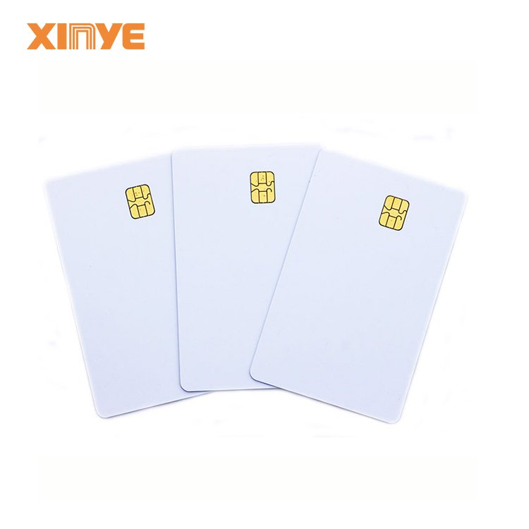 Plastic pvc blank printed SLE5542 SLE5528 RFID contact ic chip cards custom
