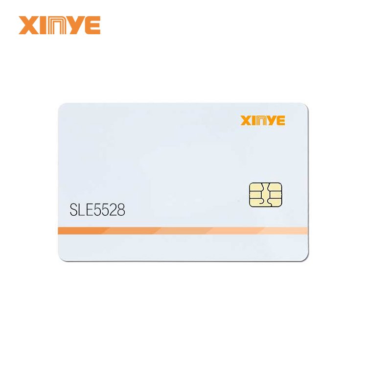 Plastic pvc blank printed SLE5542 SLE5528 RFID contact ic chip cards custom