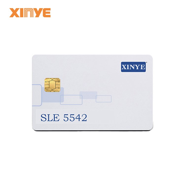 Plastic pvc blank printed SLE5542 SLE5528 RFID contact ic chip cards custom